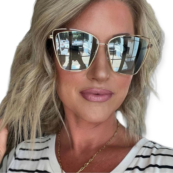 Diff Eyewear Accessories Diff Becky Ill Sunglasses Gold Frame